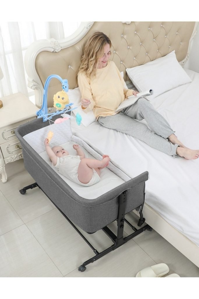 beside crib next to me