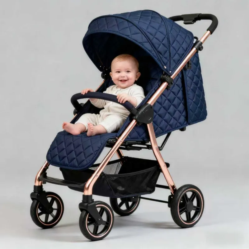 Baby sitting in the BLS-K9 stroller