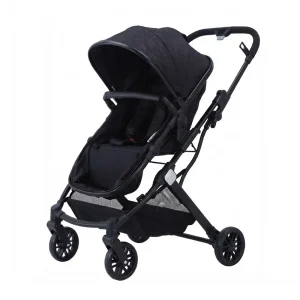 Babylovi ST301 Wholesale 2-in-1 Stroller in grey, featuring a convertible high view seat and compact fold frame.