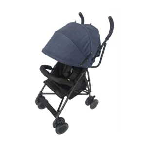 Babylovi ST105 wholesale 2-position umbrella stroller in blue featuring adjustable backrest and canopy.
