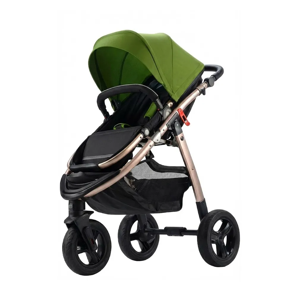 Babylovi ST311 wholesale 3-in-1 jogging stroller in green featuring pneumatic tires and reversible seat.