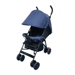 Babylovi ST104 wholesale adjustable umbrella stroller in blue featuring reclining backrest and 8 wheels.