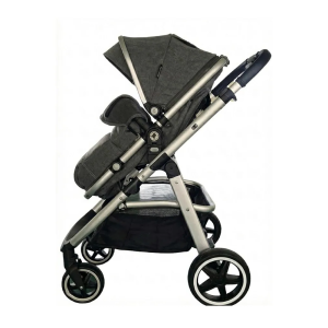 Babylovi ST310 wholesale all-terrain 3-in-1 stroller in grey with semi-pneumatic rubber tires and telescopic handle.