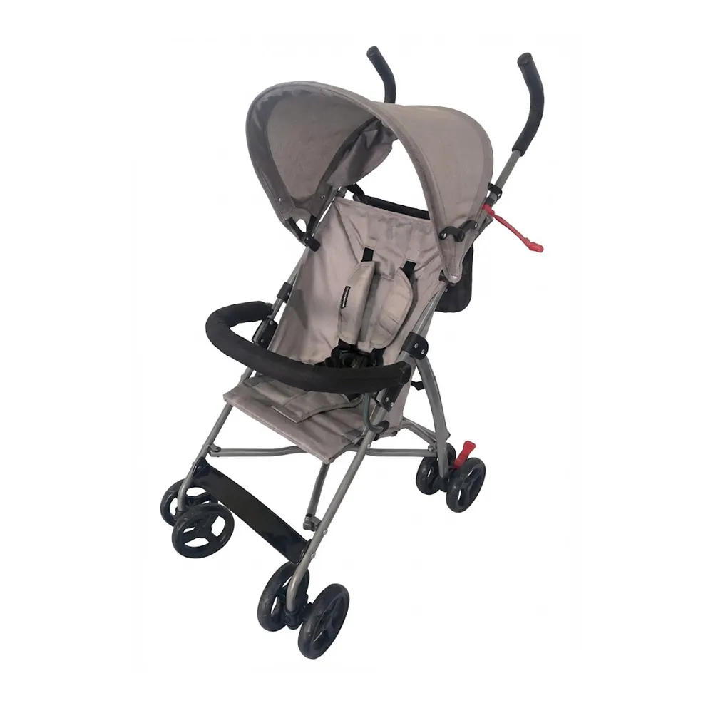 Babylovi ST102 wholesale classic umbrella stroller in blue featuring fixed bumper bar and canopy.