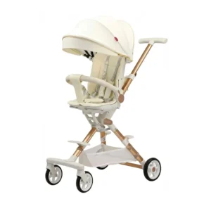 Babylovi ST510 wholesale compact high view stroller in cream featuring two-way facing seat.