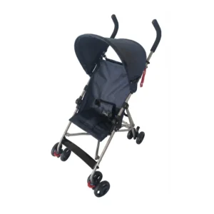 Babylovi ST101 wholesale economy umbrella stroller in blue featuring 3-point harness and compact fold.