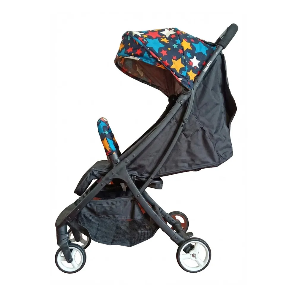 Babylovi ST113 wholesale gravity fold stroller with star pattern canopy and car seat adaptability.