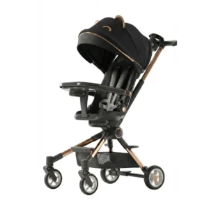 Babylovi ST513 wholesale high landscape stroller in black featuring high chair mode and reversible seat.