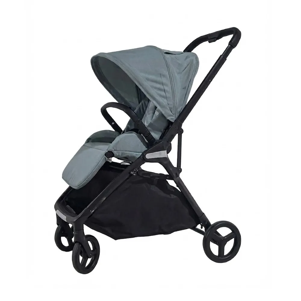 Babylovi ST304 wholesale lightweight reversible stroller in grey with PU tires and aluminum frame.