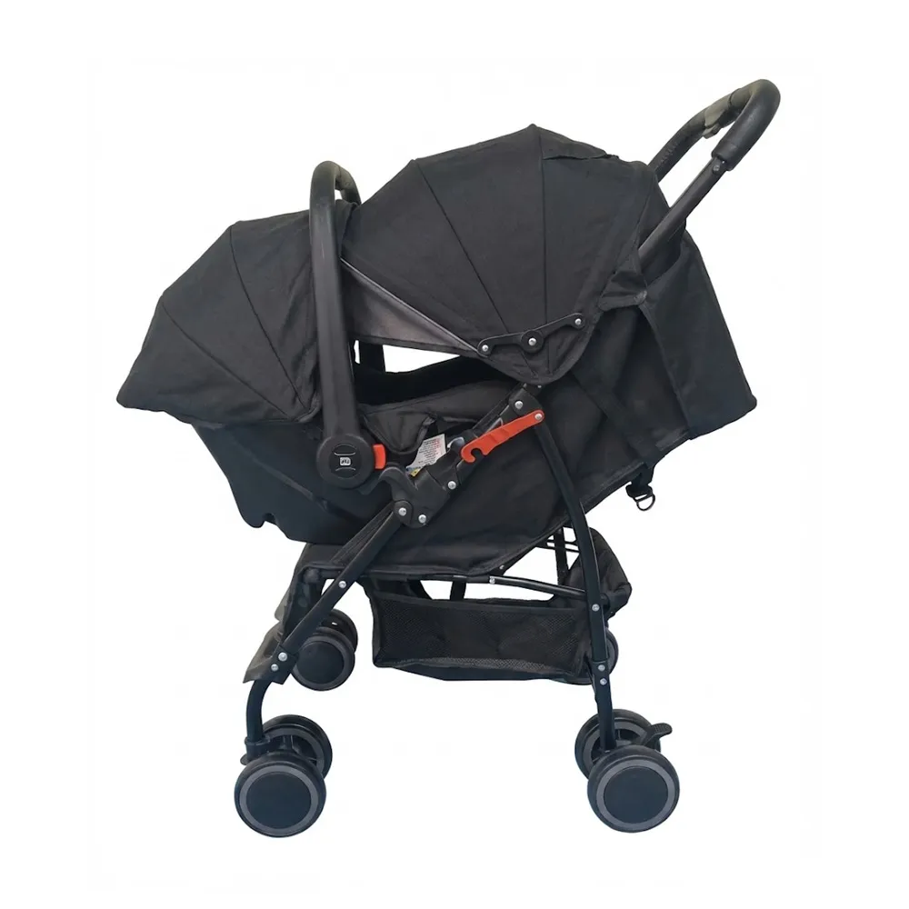Babylovi ST502C wholesale lightweight travel system in black featuring infant car seat combo.