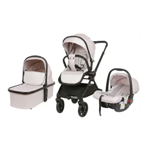 Complete 3-in-1 travel system of Babylovi ST312 wholesale smart 3-in-1 stroller including car seat and carrycot.