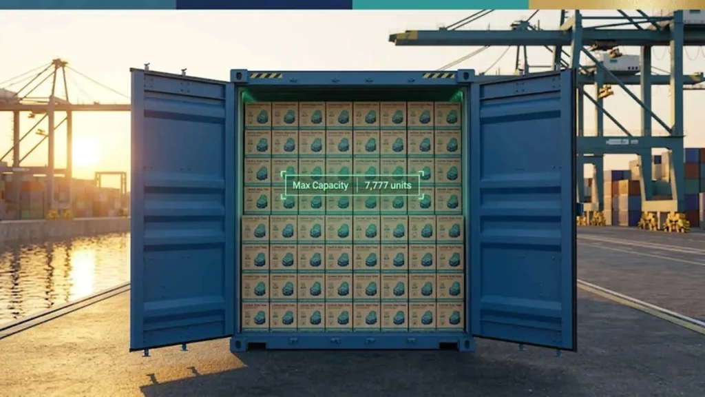 Foldable Baby Potty Wholesale loaded in a 40HQ container, maximizing capacity to 7,777 units.