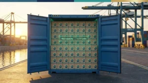 Foldable Baby Potty Wholesale loaded in a 40HQ container, maximizing capacity to 7,777 units.