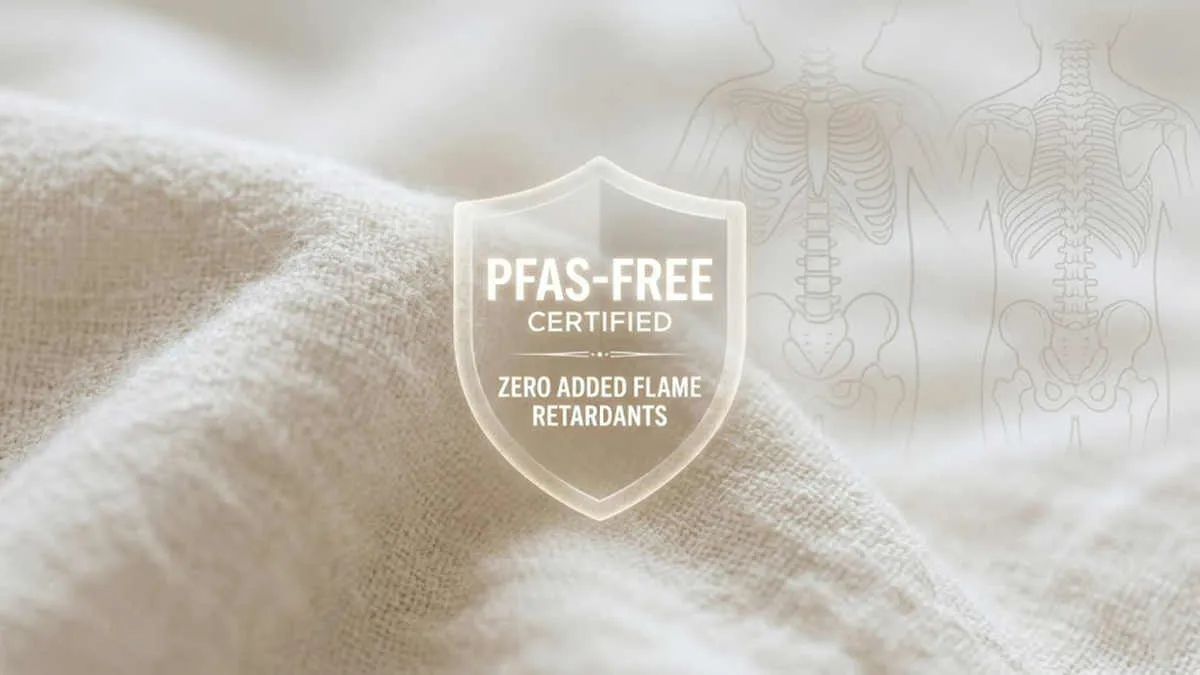 Innovative baby gear wholesale: PFAS-free fabric safety shield with human skeletal diagram for anatomical integrity.